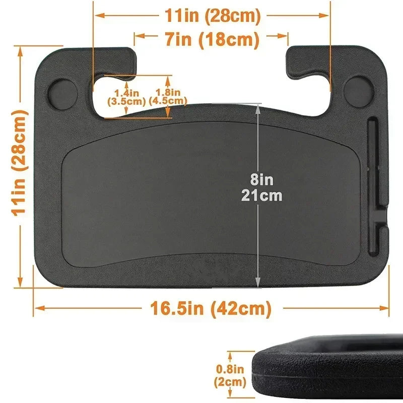 Car steering wheel, small table, car mounted dining plate, car mount, flatbed, car interior dining table, dining table