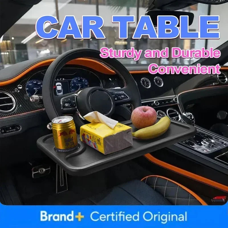 Car steering wheel, small table, car mounted dining plate, car mount, flatbed, car interior dining table, dining table